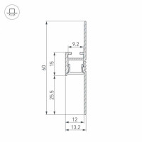 Профиль-плинтус Arlight ARH-Plintus-Fantom-2000 White 034983 Профиль-плинтус Arlight ARH-Plintus-Fantom-2000 White 034983