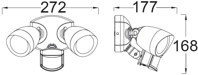 Прожектор уличный TUBE LED W6219A-PiR Bl Oasis Light