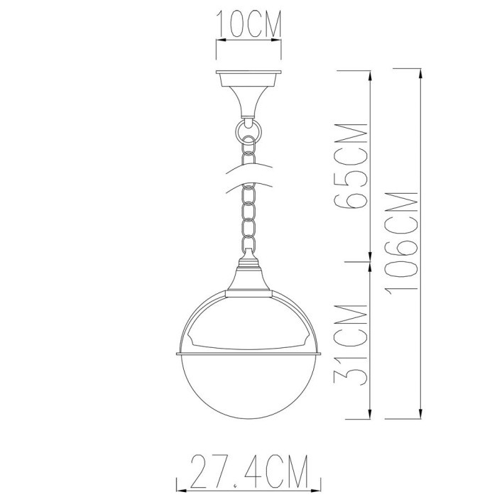Уличный светильник подвесной Monaco A1495SO-1WG Arte Lamp