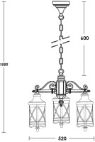Уличный светильник подвесной LUCERNA 84870/3/02 Bl Oasis Light Уличный светильник подвесной LUCERNA 84870/3/02 Bl Oasis Light