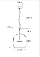 Подвесной светильник Padova A2404SP-23SM Arte Lamp