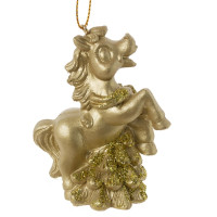 Фигурка декоративная подвесная "Лошадка", L6 W3 H7,5 см, 2в.