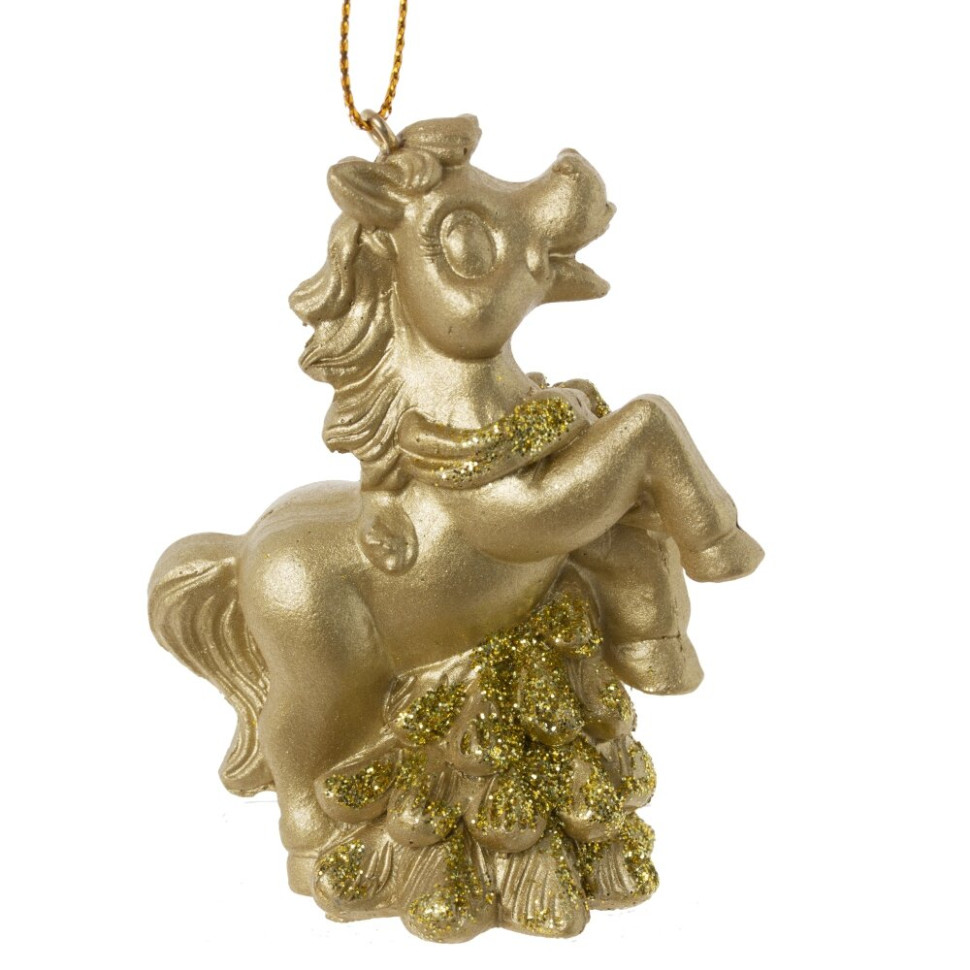 Фигурка декоративная подвесная "Лошадка", L6 W3 H7,5 см, 2в.