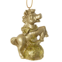 Фигурка декоративная подвесная "Лошадка", L6 W3 H7,5 см, 2в.