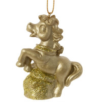 Фигурка декоративная подвесная "Лошадка", L6 W3 H7,5 см, 2в.