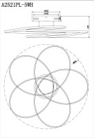 Потолочная люстра Polli A2521PL-5WH Arte Lamp