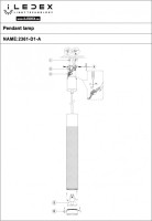 Подвесной светильник Delta 2366-1 BK+BR iLedex
