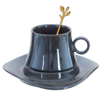 Кружка с блюдцем и ложкой, 200 мл, L16 W15,5 H8,5 см