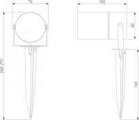 Грунтовый светильник Landscape 35146/S черный Elektrostandard