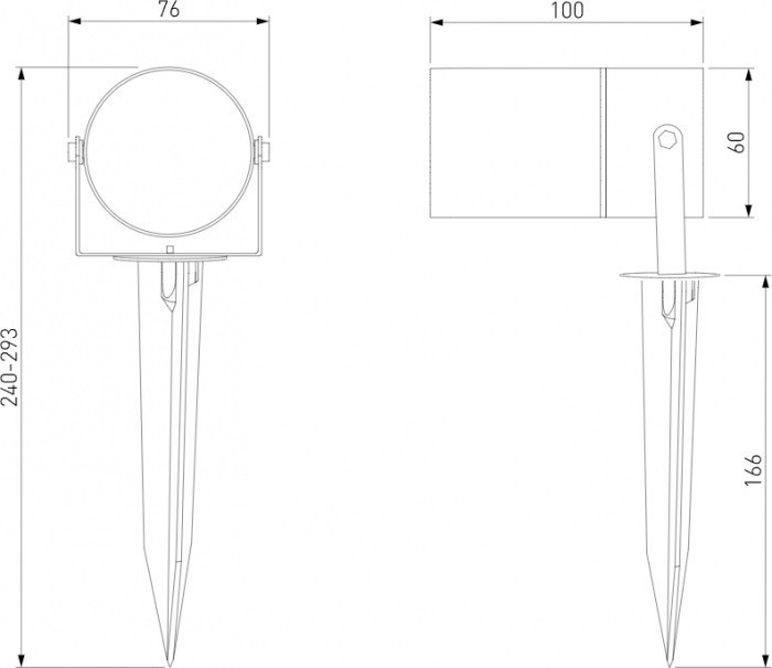 Грунтовый светильник Landscape 35146/S черный Elektrostandard