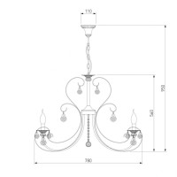 Подвесная люстра Eurosvet 3305/8 белый с золотом/прозрачный хрусталь Strotskis