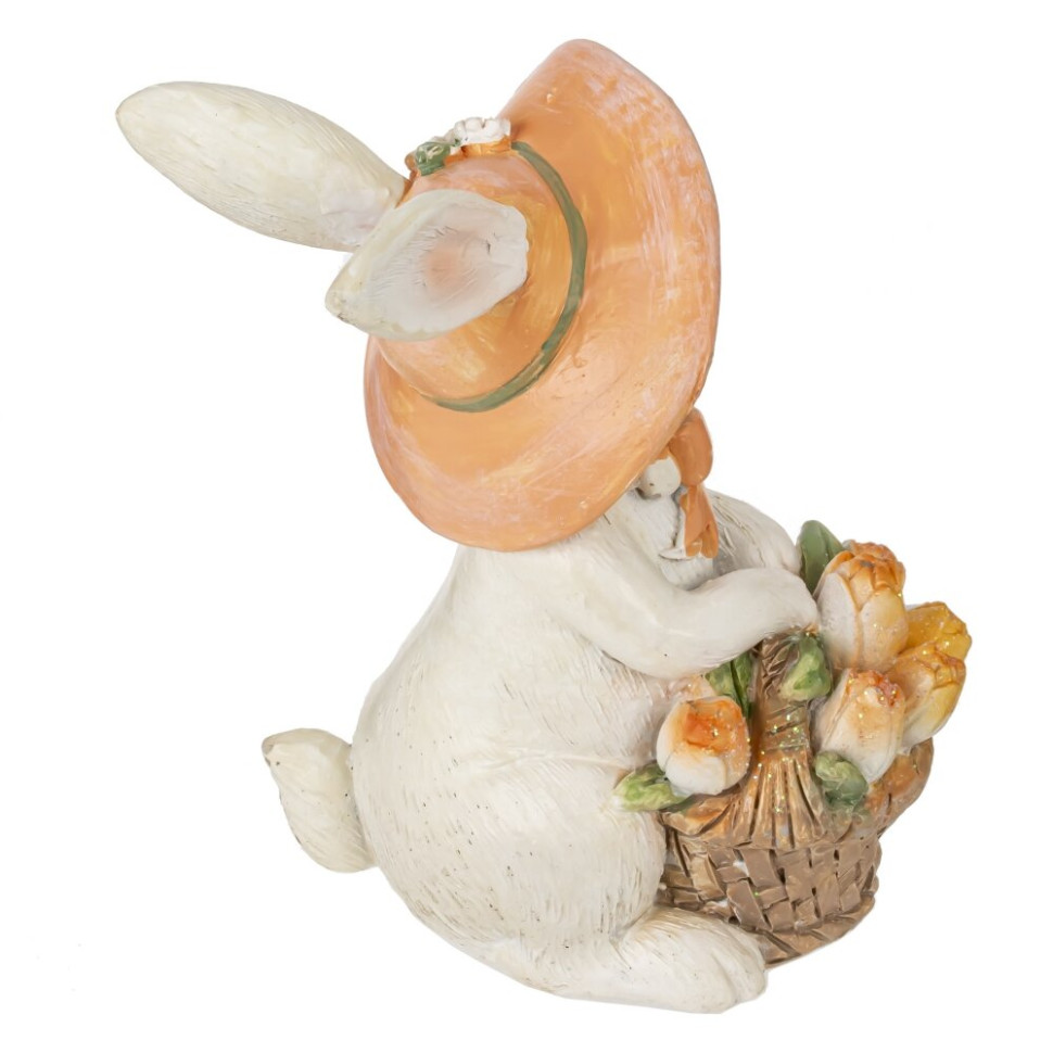 Фигурка декоративная "Заяц с корзиной", L5 W8 H10 см