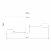 Потолочная люстра Eurosvet Arcada 70127/8 черный/дымчатый