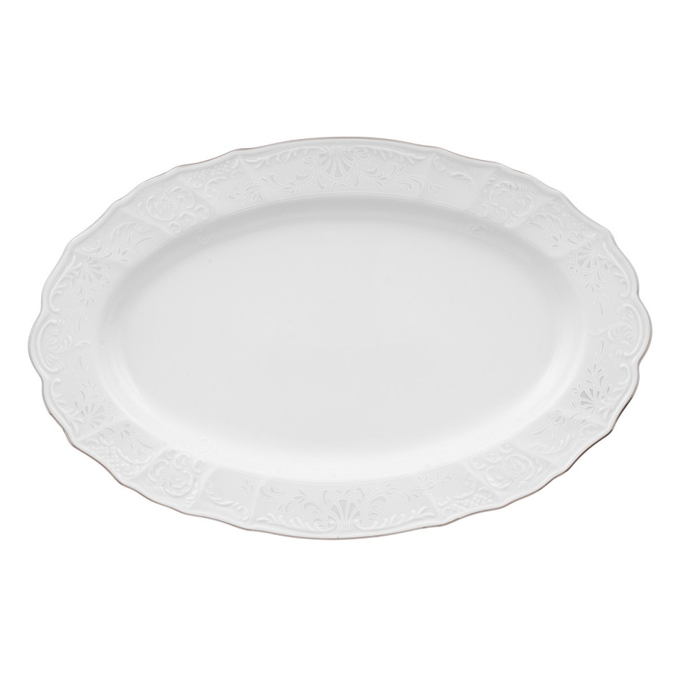 Блюдо овальное 36см."Бернадот Платина 2021" Bernadotte
