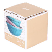 Набор чаш Cane, 12 см, 4 шт, коричневый, розовый