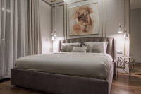 Кровать Odry с подъемным механизмом и бельевым ящиком лилово-серая Кровать Odry с подъемным механизмом и бельевым ящиком лилово-серая