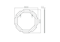 Зеркало в зеркальной раме с 8ю гранями Зеркало в зеркальной раме с 8ю гранями