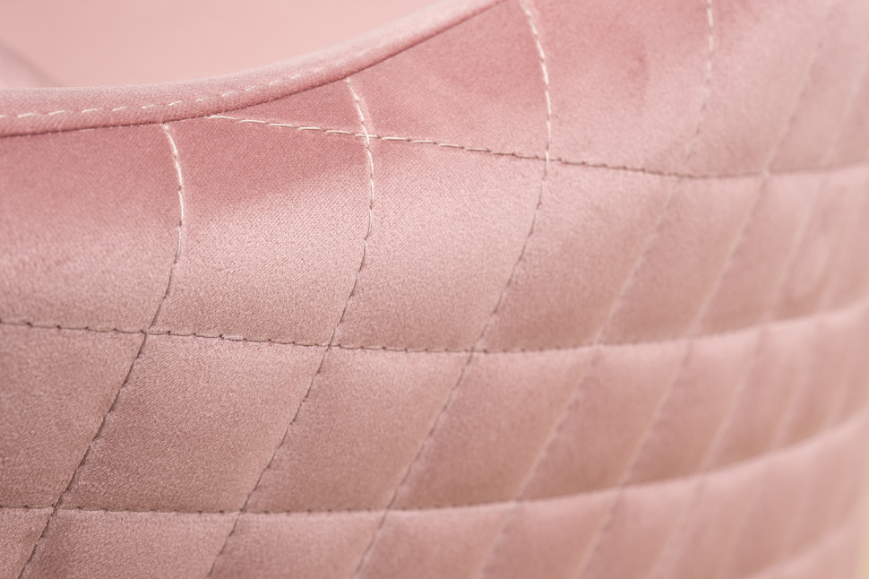 Кресло Verona вращающееся велюровое розовое/хром