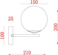 Бра Marble FR5230WL-01BS Freya Бра Marble FR5230WL-01BS Freya