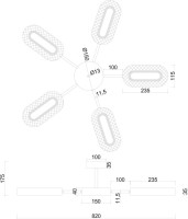 Потолочная люстра Ovale A2489PL-5GO Arte Lamp