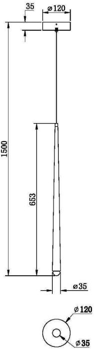 Подвесной светильник Cascade MOD132PL-L6BK Maytoni