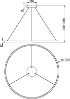 Подвесной светильник Rim MOD058PL-L65WK Maytoni Подвесной светильник Rim MOD058PL-L65WK Maytoni