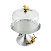 Блюдо на ножке с крышкой Michael Aram "Butterfly Ginkgo", 24х30 см