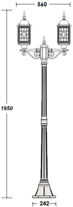 Наземный фонарь LONDON S 64808SA Bl Oasis Light