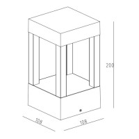 Наземный светильник  W61848-200 Gr Oasis Light