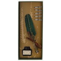 Набор подарочный: ручка перьевая, 5 наконечников, чернильница, L28 W11,5 H4 см