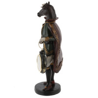 Фигурка декоративная "Лошадь" с часами D4см, (LR44x1), L12 W7,5 H24,5 см