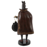 Фигурка декоративная "Лошадь" с часами D4см, (LR44x1), L12 W7,5 H24,5 см