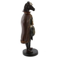 Фигурка декоративная "Лошадь" с часами D4см, (LR44x1), L12 W7,5 H24,5 см