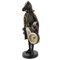 Фигурка декоративная "Лошадь" с часами D4см, (LR44x1), L12 W7,5 H24,5 см