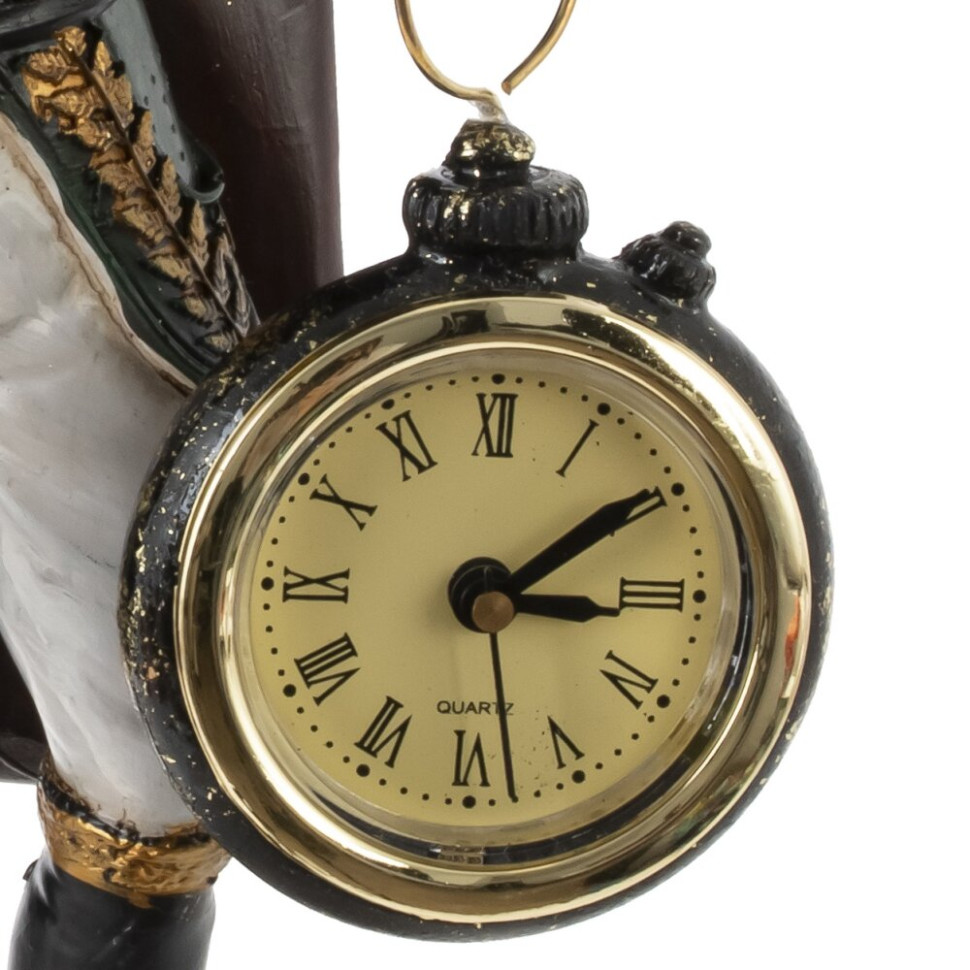 Фигурка декоративная "Лошадь" с часами D4см, (LR44x1), L12 W7,5 H24,5 см