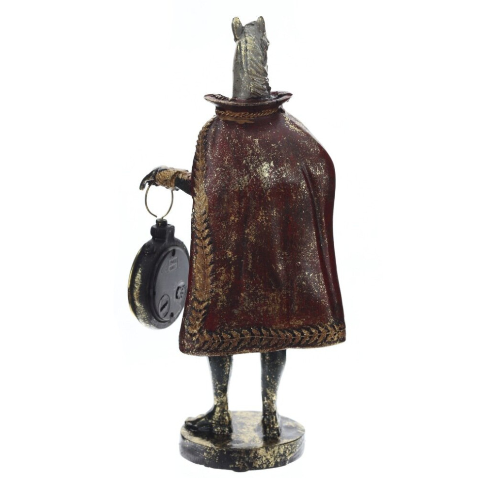 Фигурка декоративная "Лошадь" с часами D4см, (LR44x1), L12 W7,5 H24,5 см