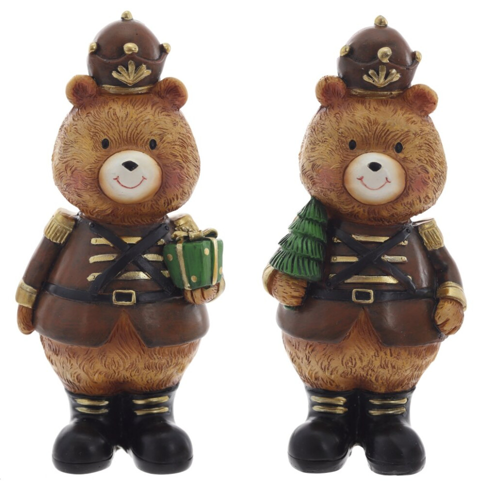 Фигурка декоративная "Медвежонок",  L6 W5,5 H13,5 см, 2в.