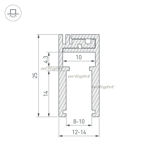 Профиль KLUS-GLASS 019191 Arlight