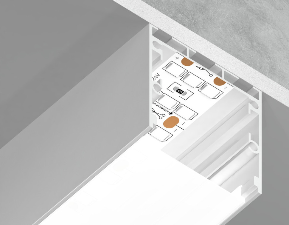 Профиль для светодиодной ленты Illumination GP2550WH Ambrella