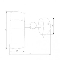 Спот Viero 20096/1 черный / золото Eurosvet
