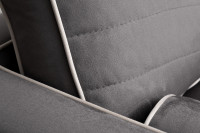 Диван Madrid Memory трехместный велюровый серый с кантом Диван Madrid Memory трехместный велюровый серый с кантом
