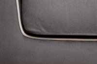 Диван Madrid Memory трехместный велюровый серый с кантом Диван Madrid Memory трехместный велюровый серый с кантом