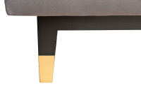 Диван Madrid Memory трехместный велюровый серый с кантом Диван Madrid Memory трехместный велюровый серый с кантом