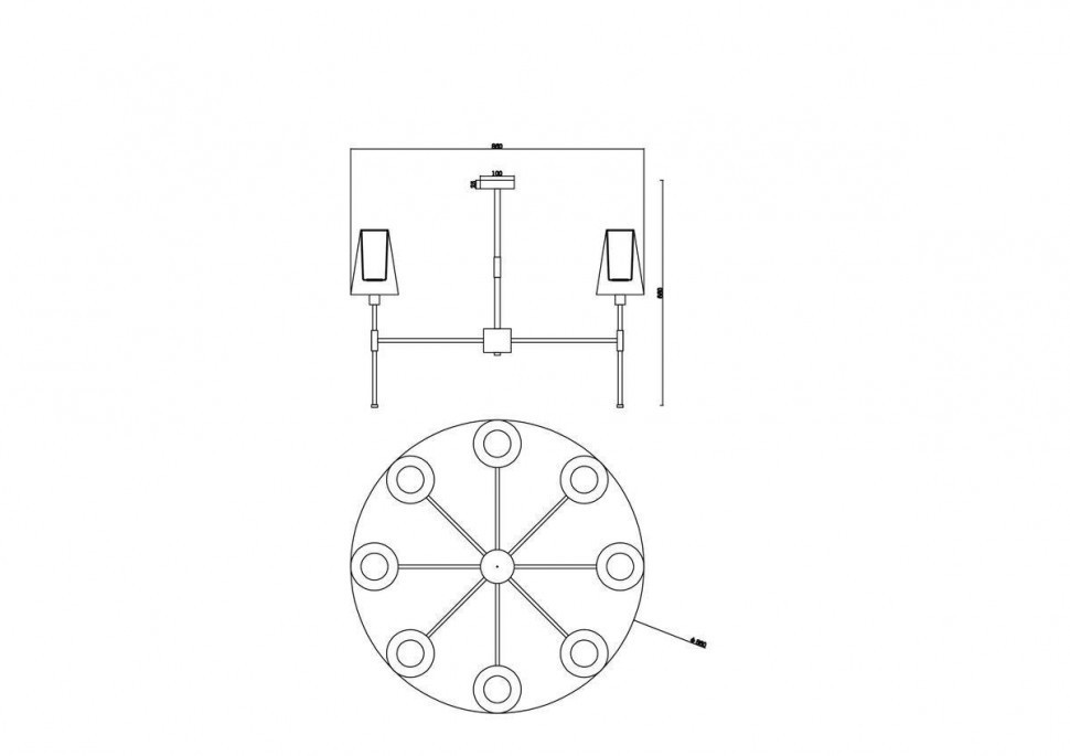 Потолочная люстра Freya Tida FR5196PL-08BBS