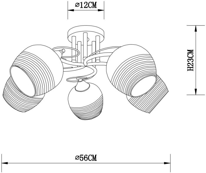 Потолочная люстра Atria A4121PL-5WH Arte Lamp