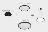 Потолочный светильник  IT011-5023 black Italline
