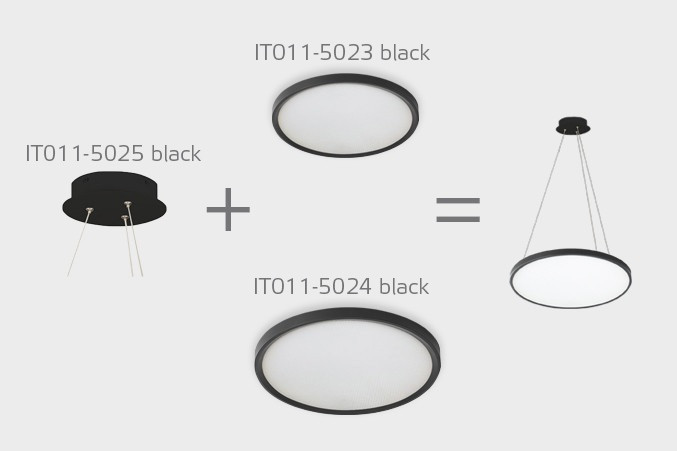 Потолочный светильник  IT011-5023 black Italline