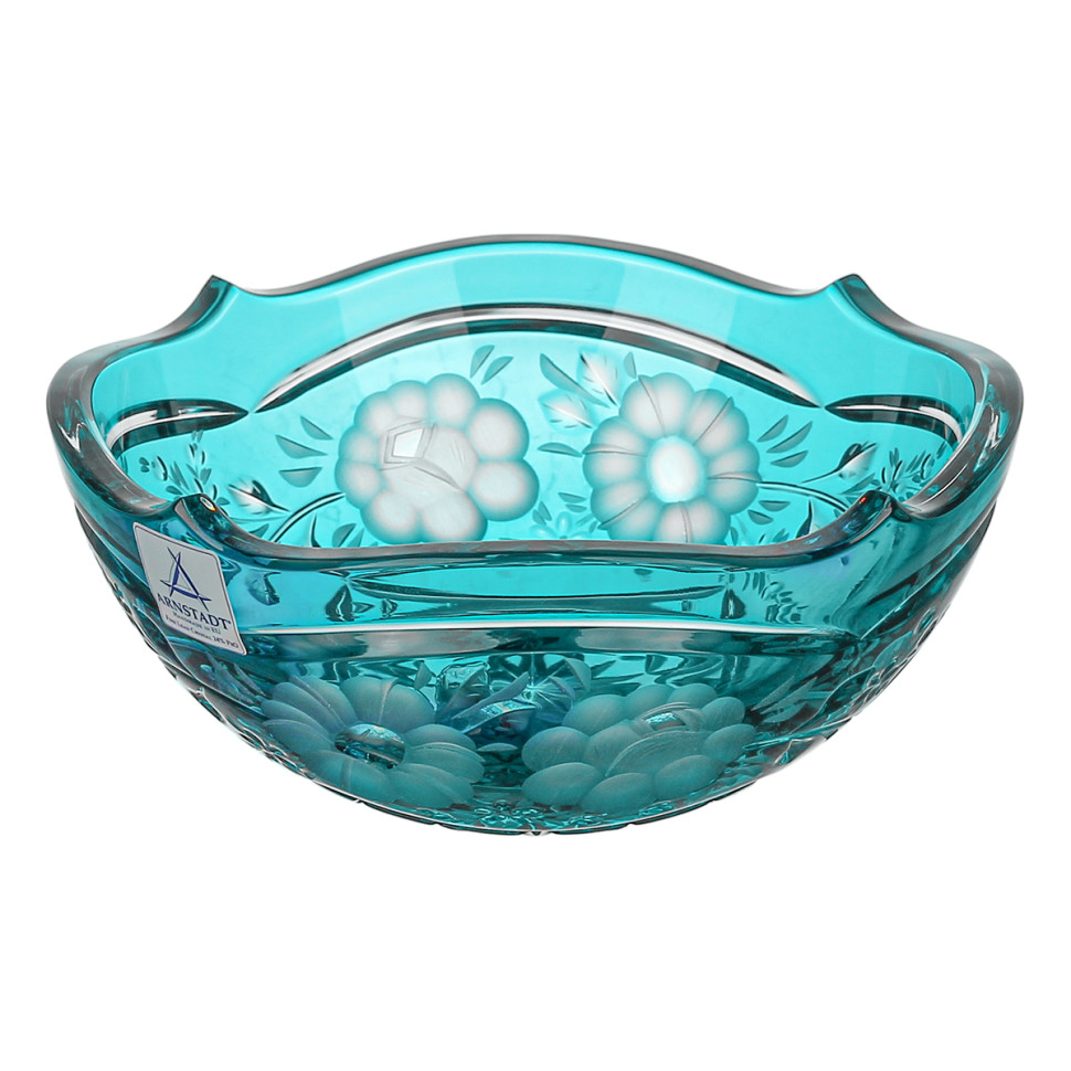 Ваза для конфет 16см."Natalie" лазурная