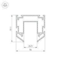 Профиль-держатель Arlight для магнитного шинопровода MAG-STRETCH-25-2000 035719 Профиль-держатель Arlight для магнитного шинопровода MAG-STRETCH-25-2000 035719