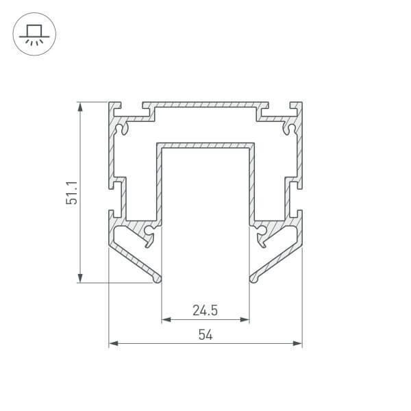 Профиль-держатель Arlight для магнитного шинопровода MAG-STRETCH-25-2000 035719
